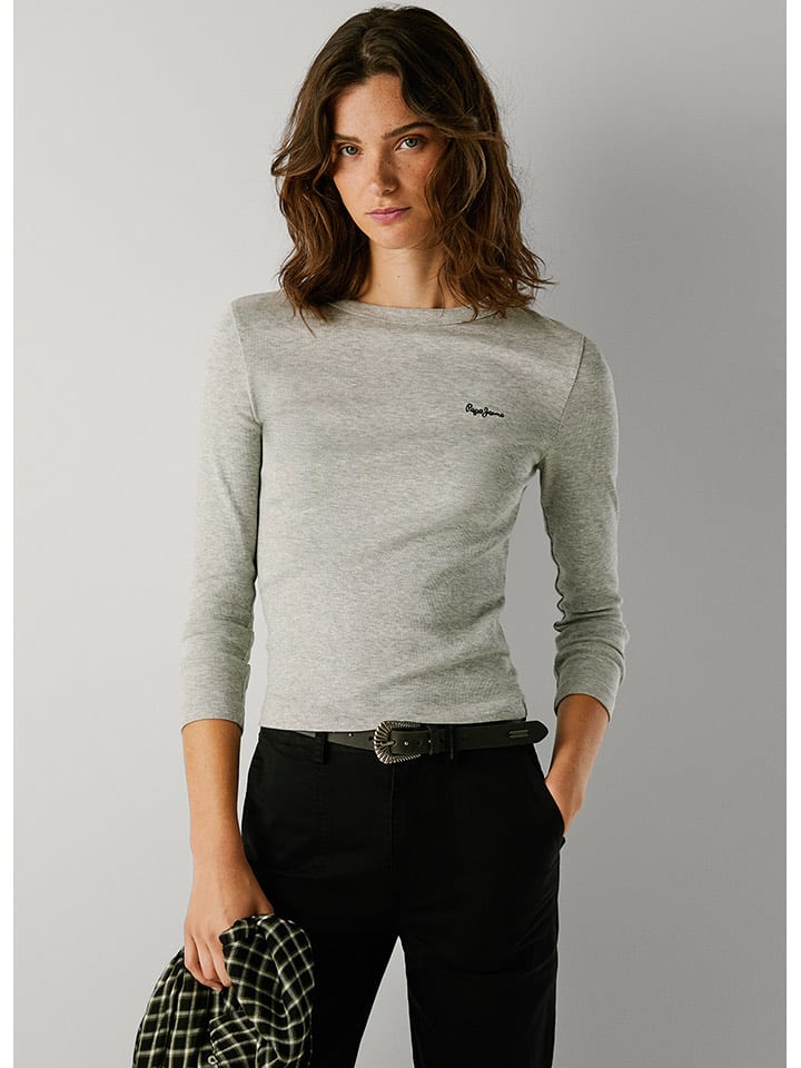 Pepe Jeans Koszulka "Betina" w kolorze jasnoszarym rozmiar: XS