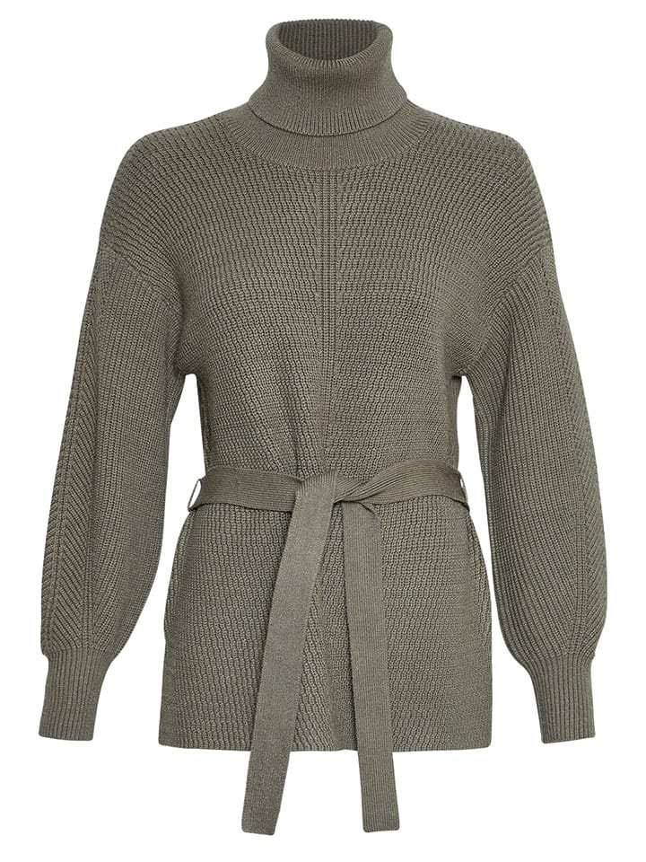 MOSS COPENHAGEN Sweter "Amari Rachelle" w kolorze khaki rozmiar: M/L