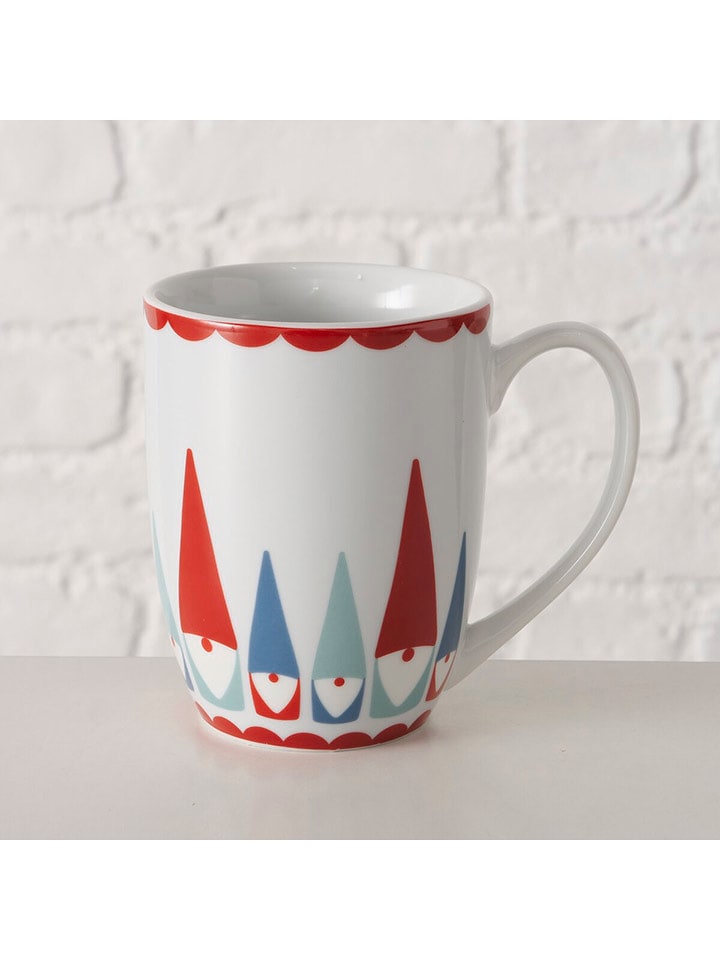 Boltze Kubek "Remsy" w kolorze biało-czerwono-miętowym - 330 ml rozmiar: onesize