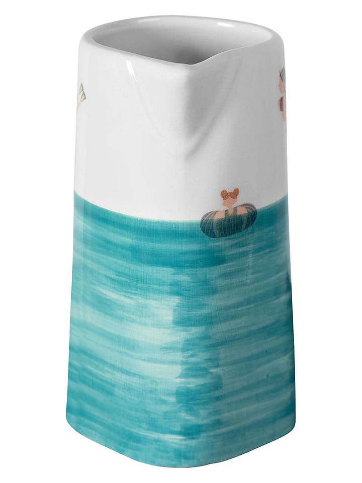 Folkifreckles Dzbanek "Splash" w kolorze biało-turkusowym - 1 l rozmiar: onesize
