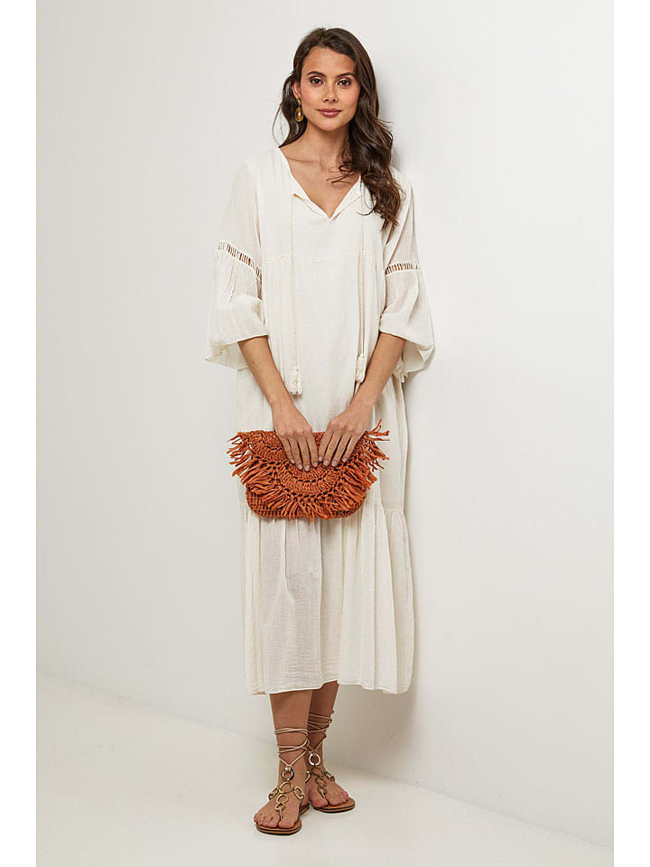 Lin Passion Sukienka w kolorze kremowym rozmiar: 34/36