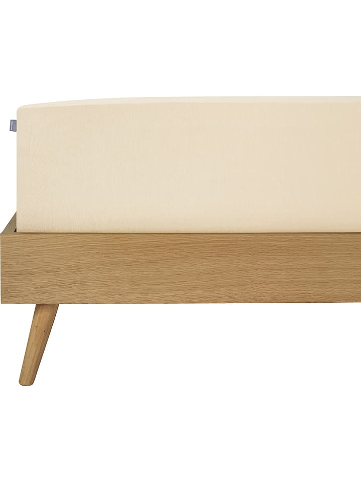 Schiesser Prześcieradło "Elli" w kolorze kremowym na gumce rozmiar: 180x200 cm