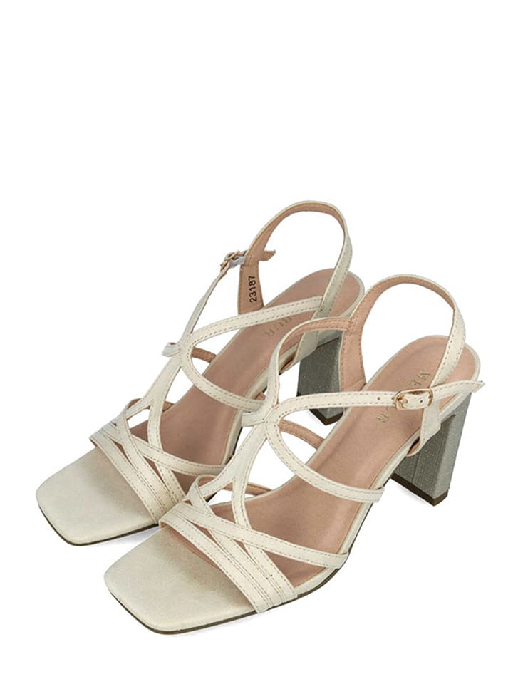 Menbur Sandały w kolorze kremowym rozmiar: 36