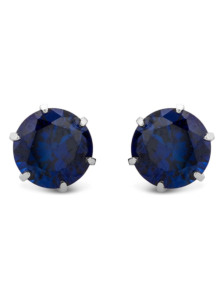 Diamant Exquis Złote kolczyki-wkrętki z szafirami rozmiar: onesize