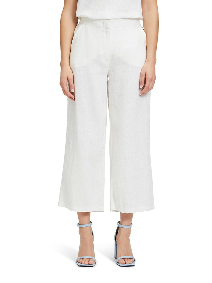 Betty Barclay Lniane spodnie w kolorze białym rozmiar: 36