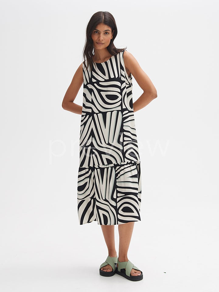 OPUS Sukienka w kolorze czarno-białym rozmiar: 36