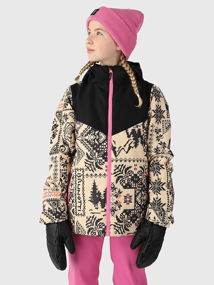 Brunotti Kurtka narciarska "Hakubia" w kolorze beżowo-czarnym rozmiar: 164