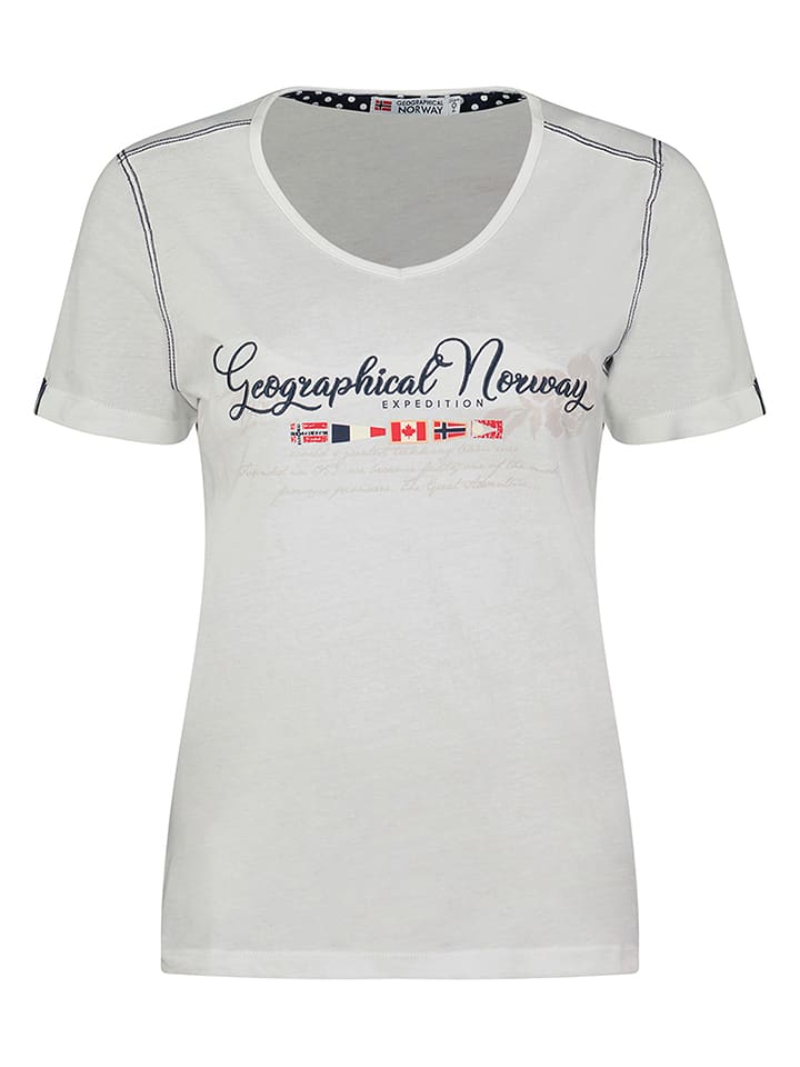 Geographical Norway Koszulka "Jeanne" w kolorze białym rozmiar: L