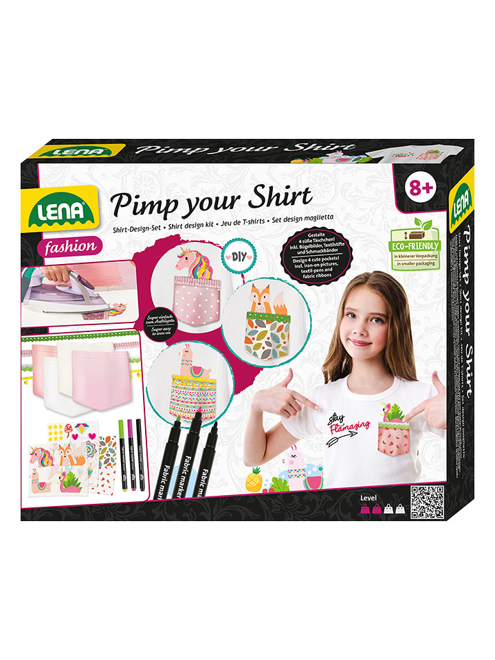 LENA Zestaw kreatywny "Pimp your Shirt" - 8+ rozmiar: onesize