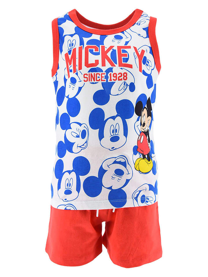 Disney Mickey Mouse 2-częściowy zestaw "Myszka Miki" w kolorze biało-niebiesko-czerwonym rozmiar: 110