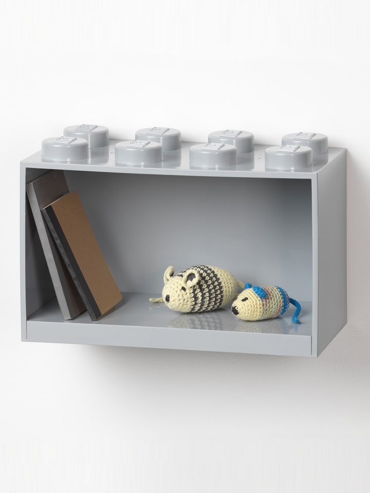LEGO Regał ścienny "8 Knobs" w kolorze szarym - 31,8 x 21,3 x 16 cm rozmiar: onesize