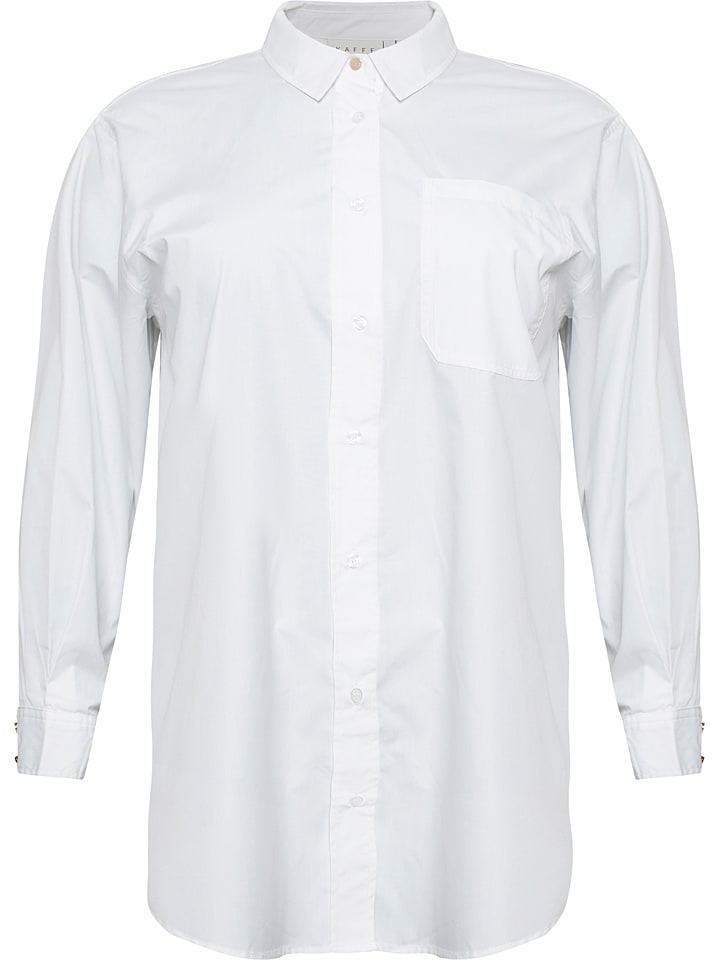 KAFFE curve Tunika "Lone" w kolorze białym rozmiar: 52