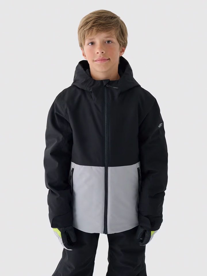 4F Kurtka narciarska w kolorze szaro-czarnym rozmiar: 140