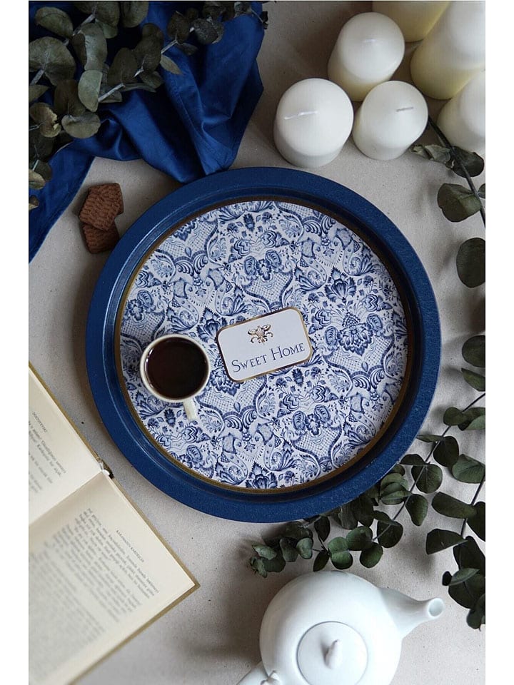 Violeta Home Taca w kolorze niebieskim - Ø 31,5 cm rozmiar: onesize