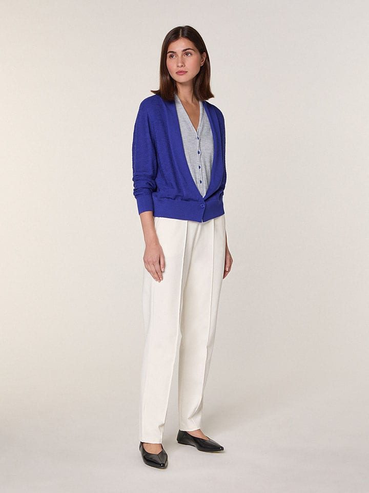 Rodier Wełniany kardigan w kolorze niebieskim rozmiar: S