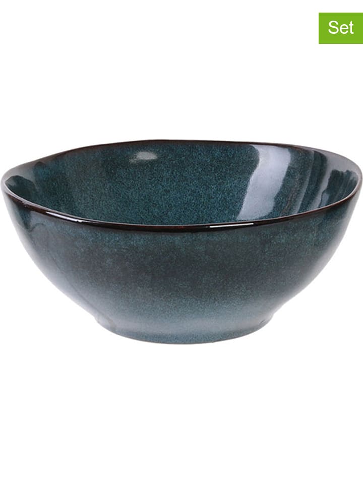 THE HOME DECO FACTORY Miski (3 szt.) w kolorze niebieskim - Ø 14,5 cm rozmiar: onesize