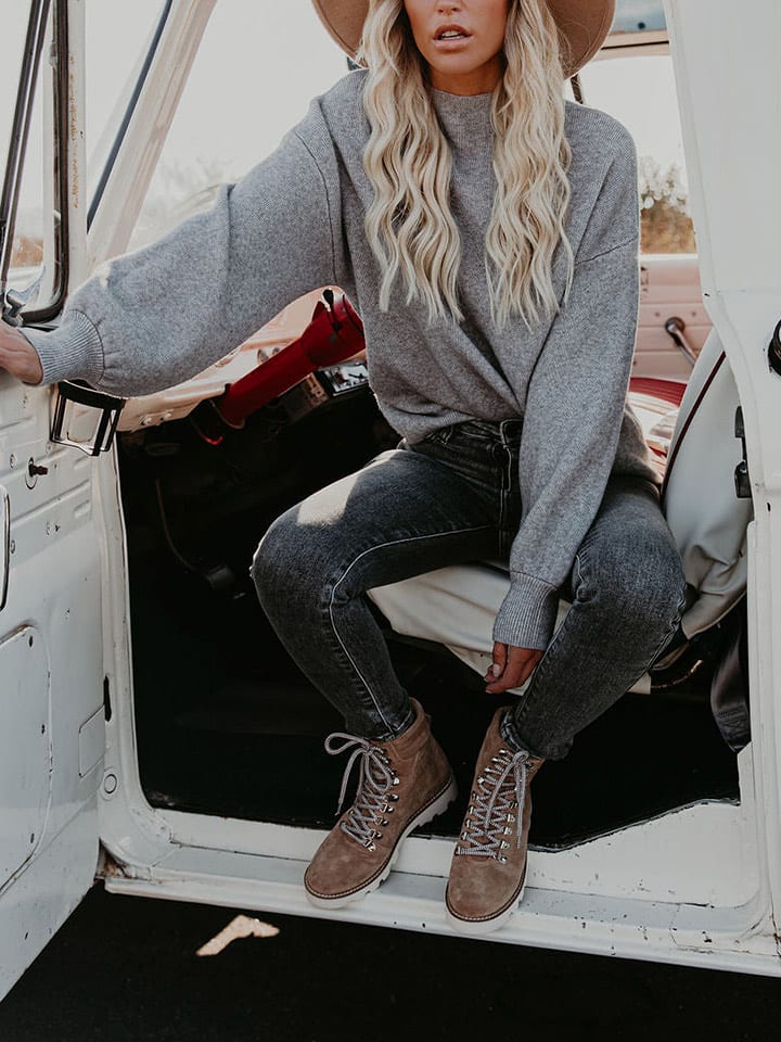 Milan Kiss Sweter w kolorze szarym rozmiar: L