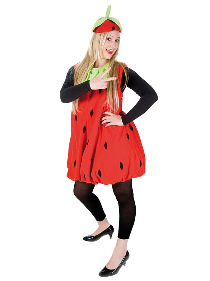 Rubie`s 2-częściowy kostium "Truskawka" w kolorze czerwono-czarnym rozmiar: onesize