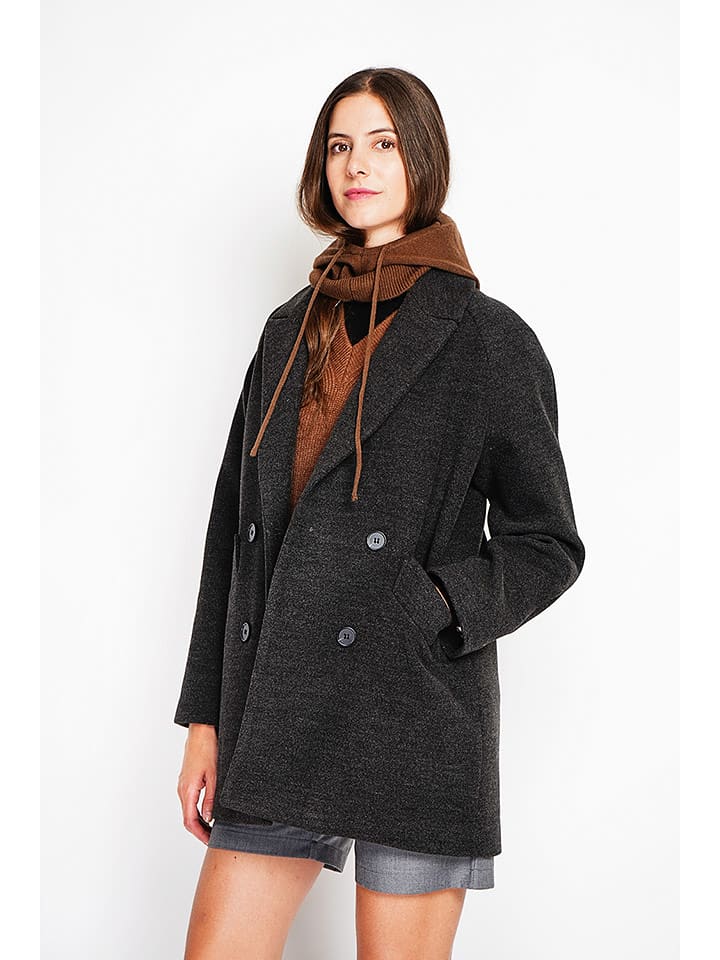 ASSUILI Płaszcz przejściowy w kolorze antracytowym rozmiar: 42