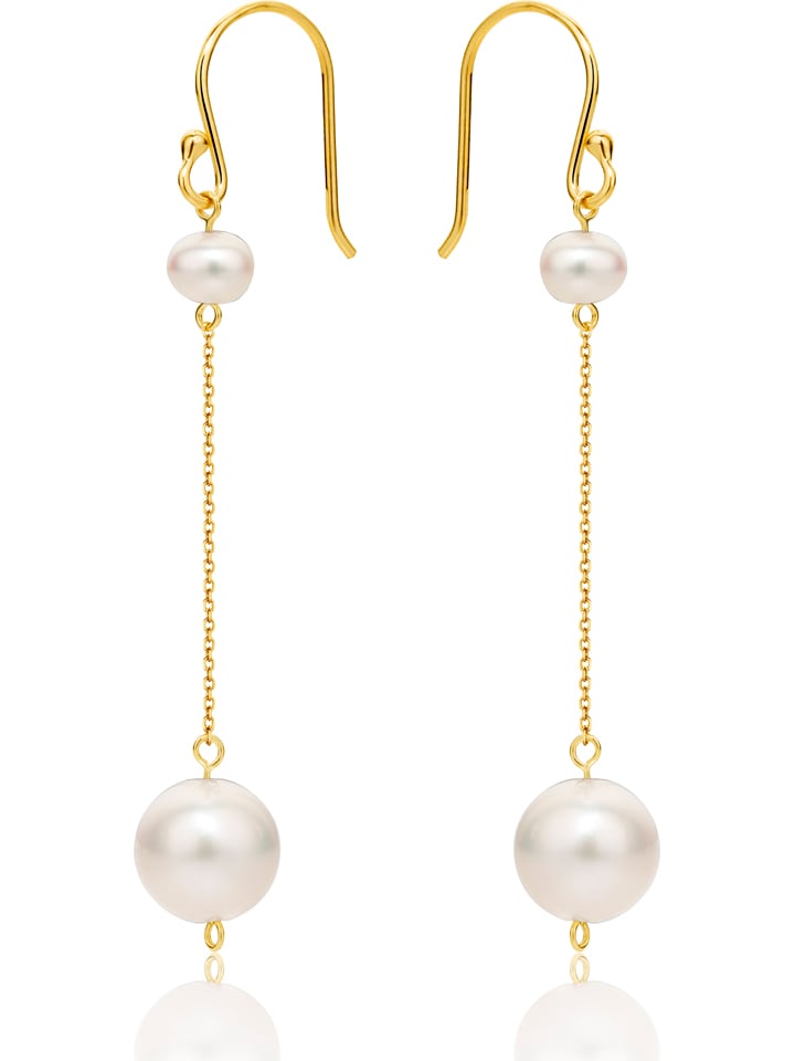 Diamant Exquis Złote kolczyki z perłami rozmiar: onesize