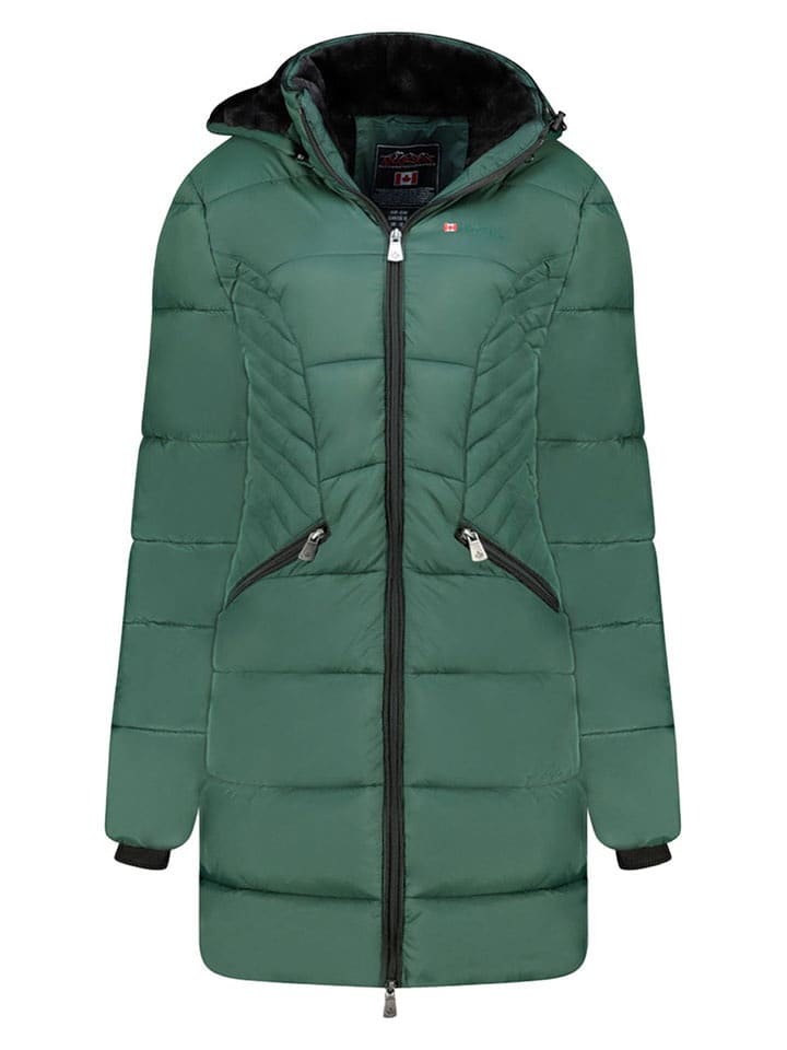 ANAPURNA Płaszcz pikowany "Beeana" w kolorze zielonym rozmiar: L