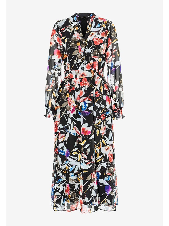 More & More Sukienka w kolorze czarnym ze wzorem rozmiar: 36