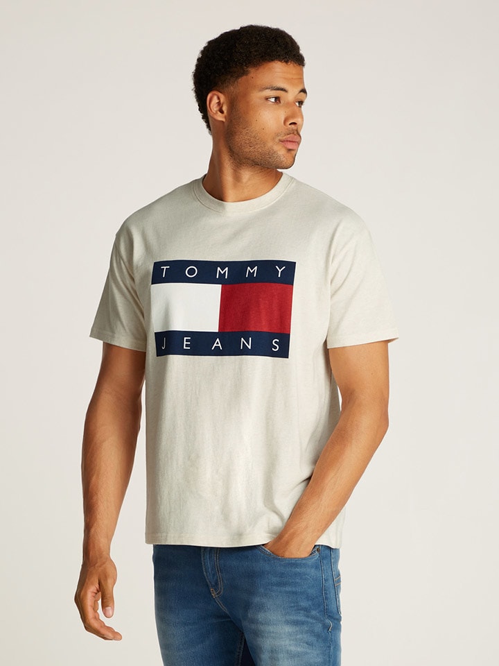 TOMMY JEANS Koszulka w kolorze kremowym rozmiar: XL