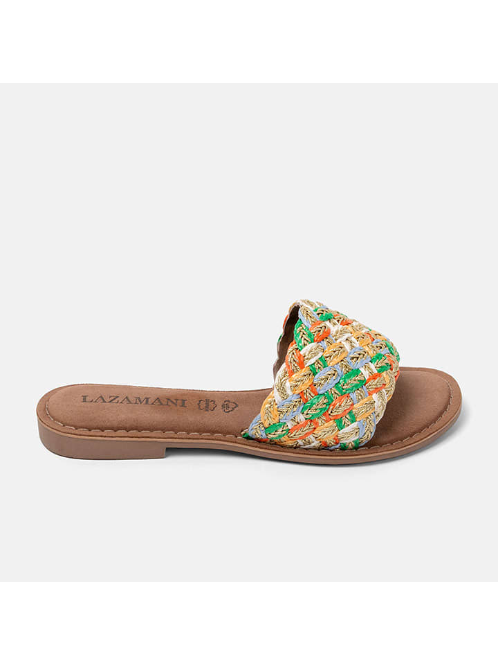 Lazamani Skórzane klapki ze wzorem rozmiar: 41