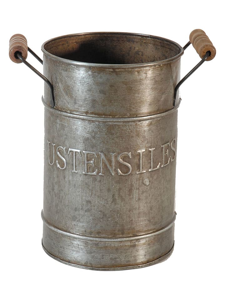 Anticline Wiaderko kuchenne "Ustensiles" w kolorze srebrno-jasnobrązowym - wys. 18 cm rozmiar: onesize