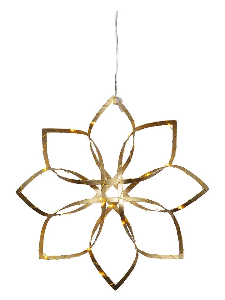 STAR Trading Dekoracyjna zawieszka LED "Amaze" w kolorze złotym - Ø 30 cm rozmiar: onesize