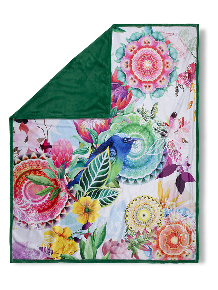 Hip Pled "Chess" w kolorze zielonym ze wzorem rozmiar: 130x160 cm