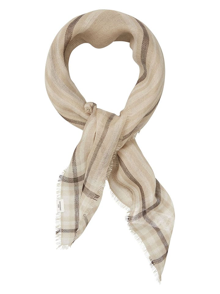 Becksöndergaard Chusta "Grafa" w kolorze beżowym - 65 x 65 cm rozmiar: onesize