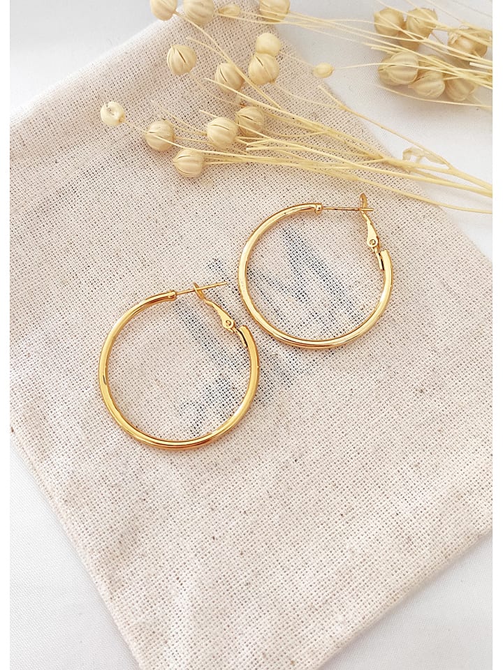 atelier MIU Pozłacane kolczyki-kreole rozmiar: onesize