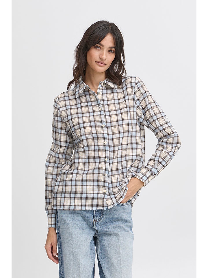 b.young Koszula w kolorze błękitno-beżowym rozmiar: 42