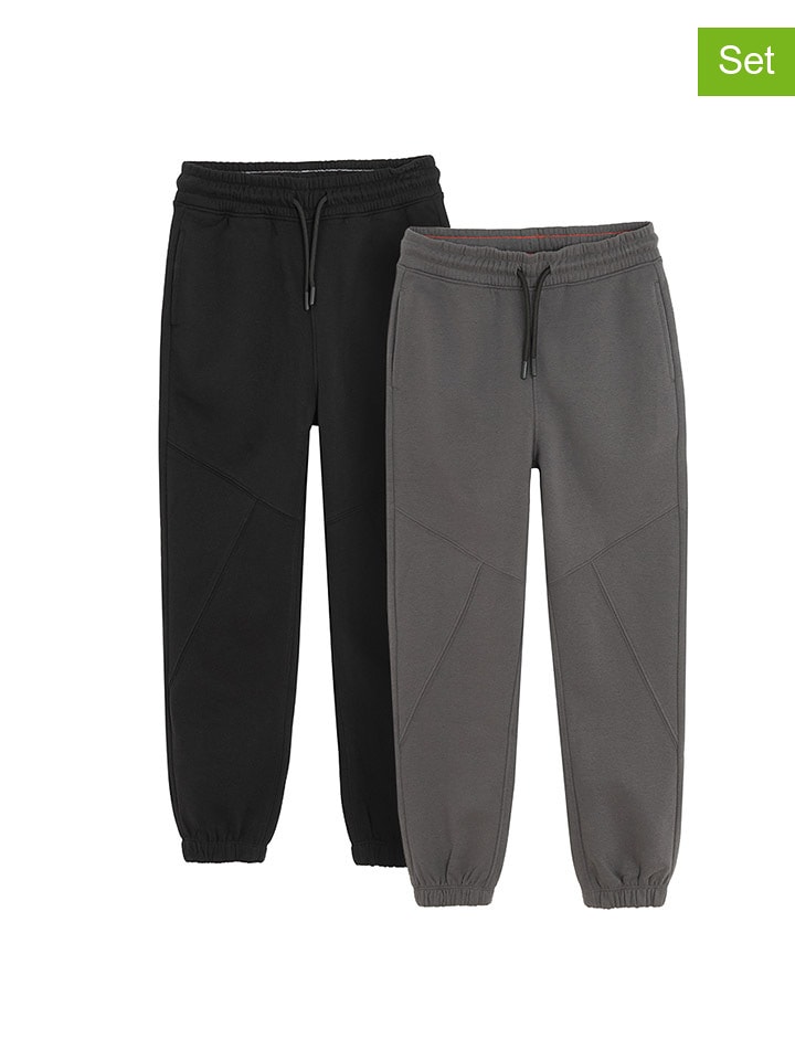COOL CLUB Spodnie dresowe (2 pary) w kolorze antracytowym i czarnym rozmiar: 140