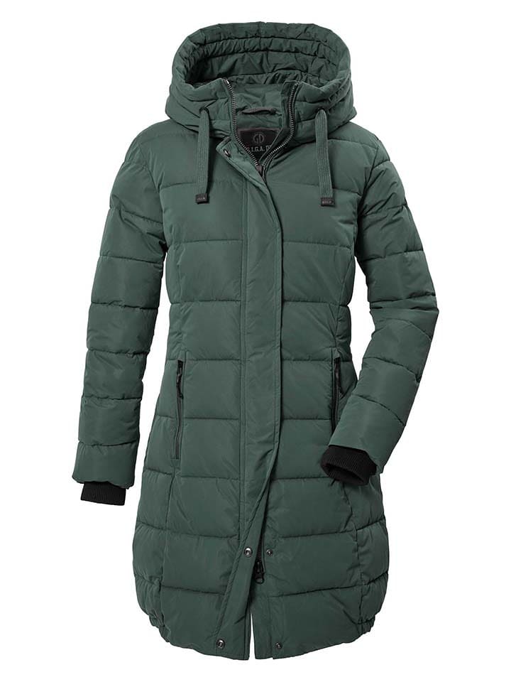 Killtec Płaszcz pikowany w kolorze zielonym rozmiar: 38