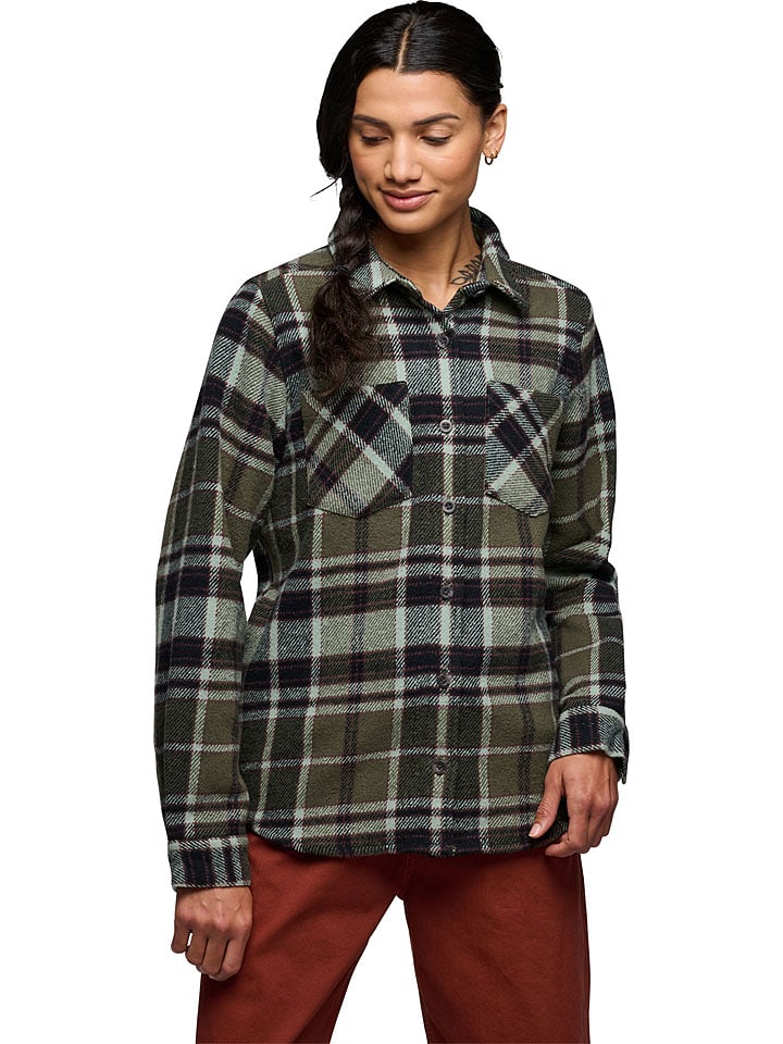 Black Diamond Koszula flanelowa "Projekt" w kolorze zielono-czarnym rozmiar: XS