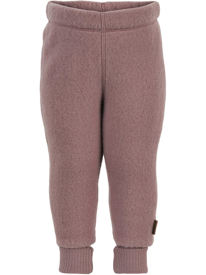 mikk-line Wełniane spodnie w kolorze szaroróżowym rozmiar: 134