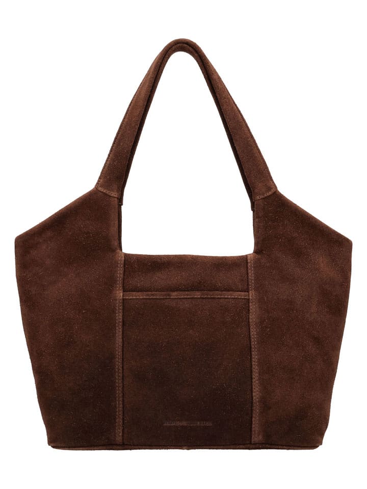 HIDE & STITCHES Skórzany shopper bag "Brazos" w kolorze brązowym - 47 x 27 x 15 cm rozmiar: onesize