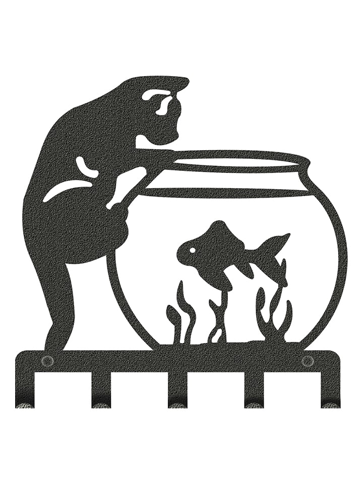 hippodino Wieszak ścienny w kolorze czarnym - 40 x 40 cm rozmiar: onesize