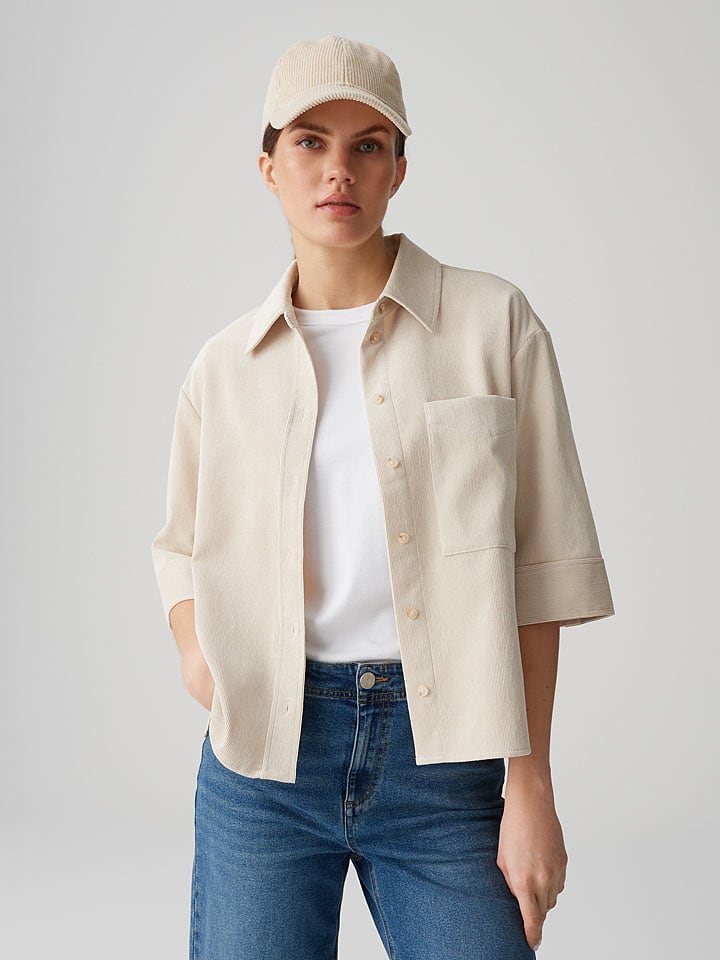 OPUS Bluzka w kolorze beżowym rozmiar: 38