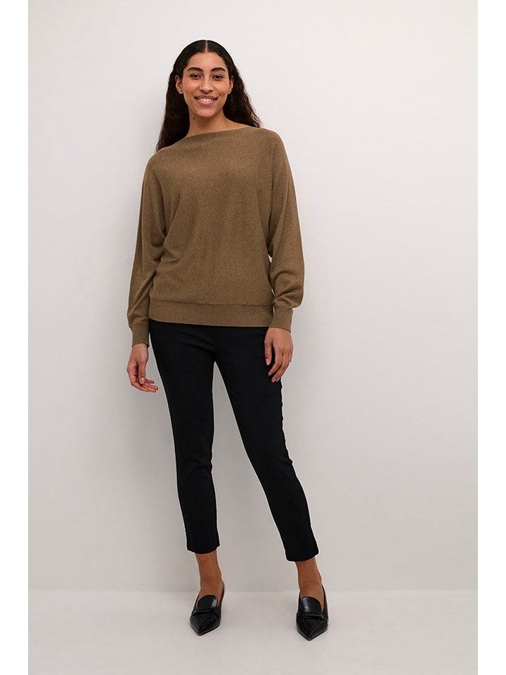 CULTURE Sweter w kolorze jasnobrązowym rozmiar: XL