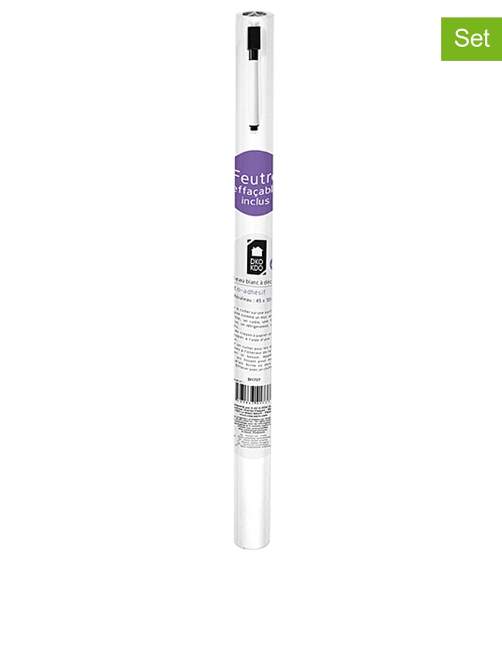 The Home Deco Kids Naklejki-tablice (2 szt.) w kolorze białym - 100 x 45 cm rozmiar: onesize