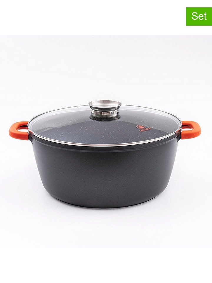 Laguiole 2-częściowy zestaw "Greblon" w kolorze szarym - 19,6 l rozmiar: onesize