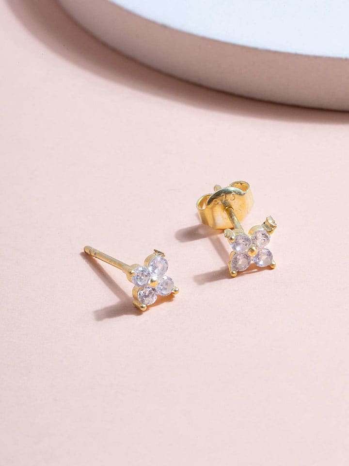 Heliophilia Srebrne kolczyki-wkrętki z cyrkoniami rozmiar: onesize