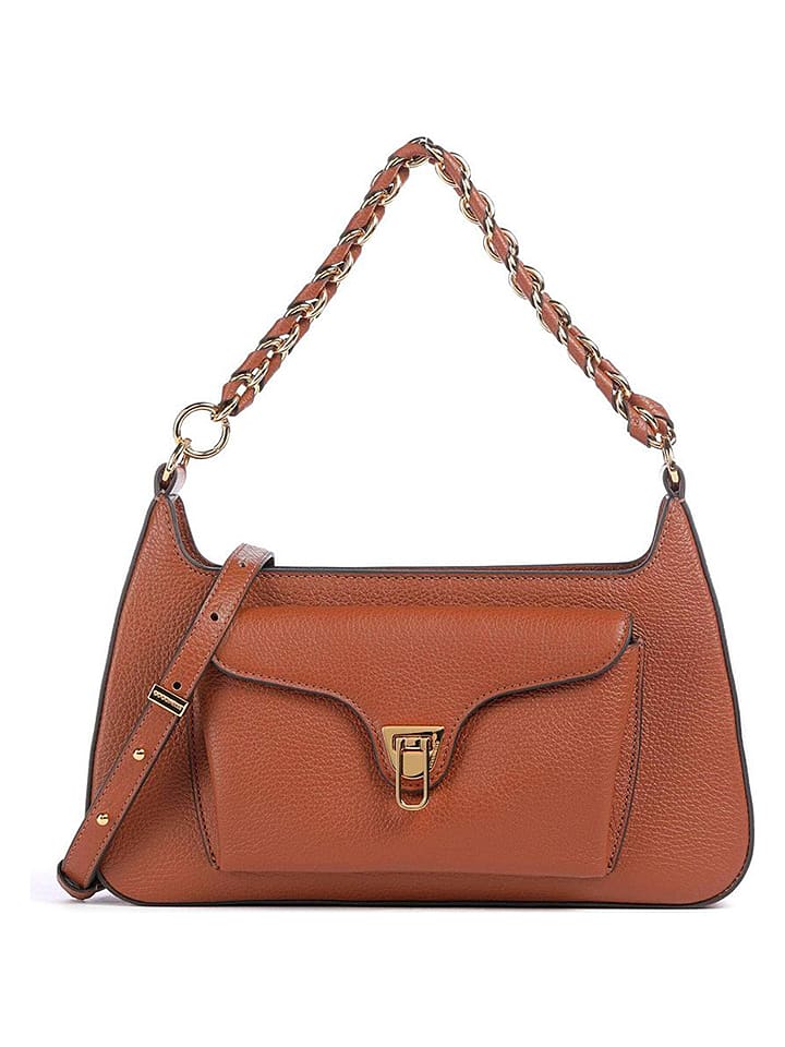 COCCINELLE Skórzana torebka w kolorze jasnobrązowym - 29 x 15 x 6 cm rozmiar: onesize