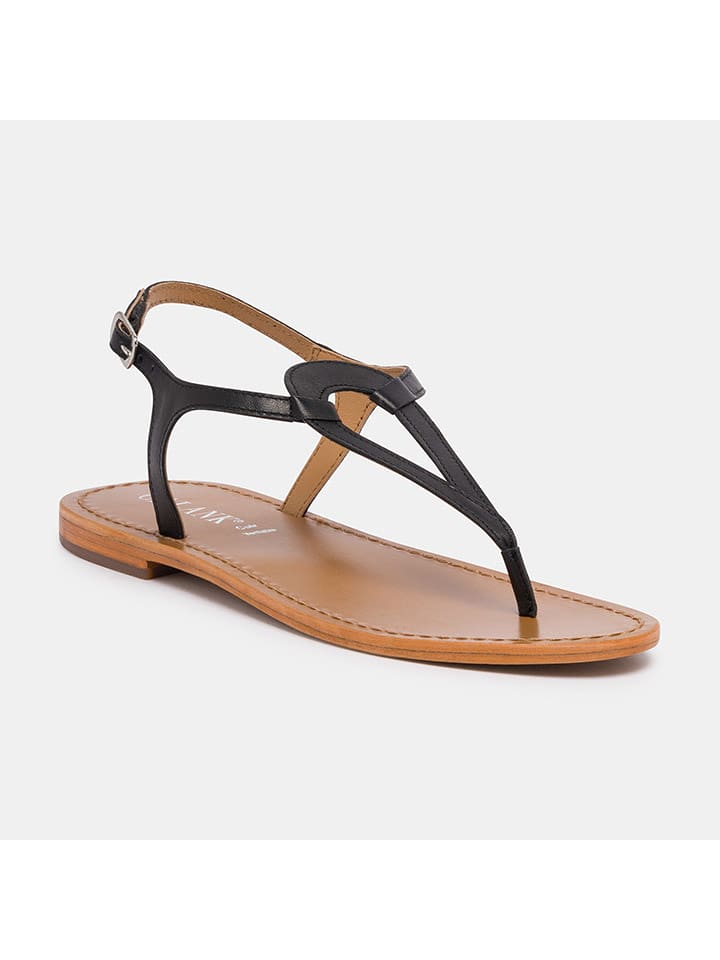 CALANK Skórzane sandały w kolorze czarnym rozmiar: 39