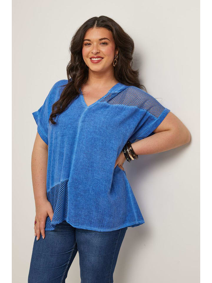 Curvy Lady Bluzka w kolorze niebieskim rozmiar: 44/46