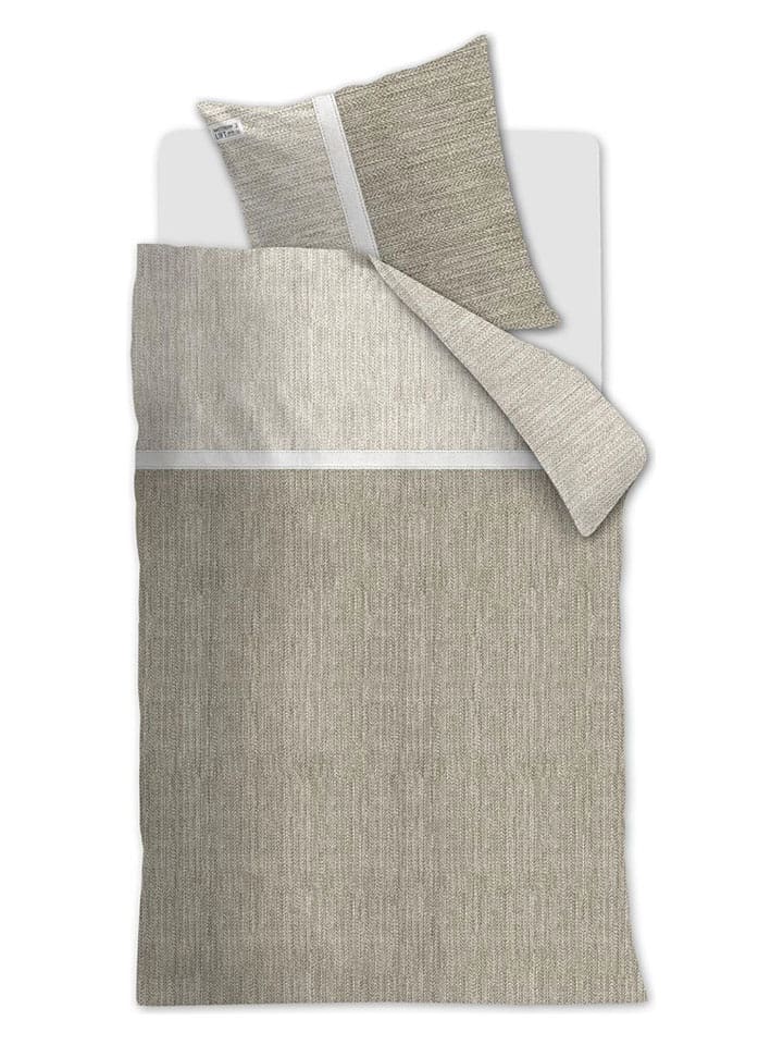 Rivièra Maison Komplet pościeli "AmsterdamLoft" w kolorze beżowym rozmiar: 200x200 cm