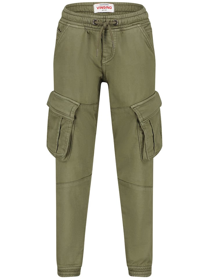 Vingino Bojówki - Regular fit - w kolorze khaki rozmiar: 158